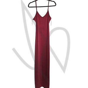 Fashion Nova Burgundy Spaghetti Strap Maxi Dress NWOT-L